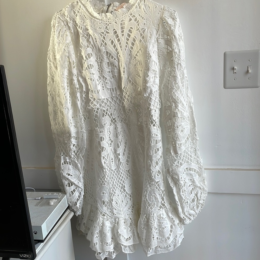 NWT - Showpo high neck lace dress